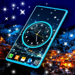 Ícone de Night Sky Clock Live Wallpaper